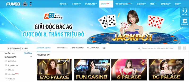 Fun88 casino - Sòng bài trực tuyến Việt Nam đẳng cấp